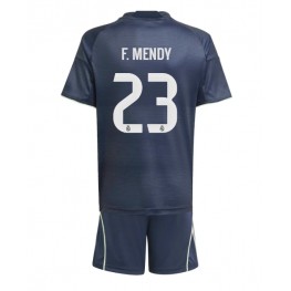 Real Madrid Ferland Mendy #23 Uit tenue Kids 2025-26 Korte Mouw (+ Korte broeken)